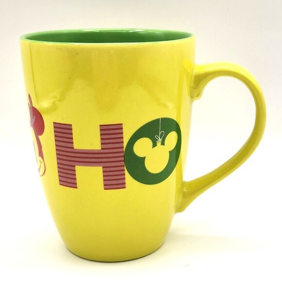 Disney Mickey Mouse Christmas Holiday Coffee Cup Mug HO HO HO Bright Colors 12oz - Picture 2 of 8